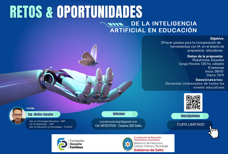 Imagen Curso sobre retos y oportunidades de la inteligencia artificial en educación