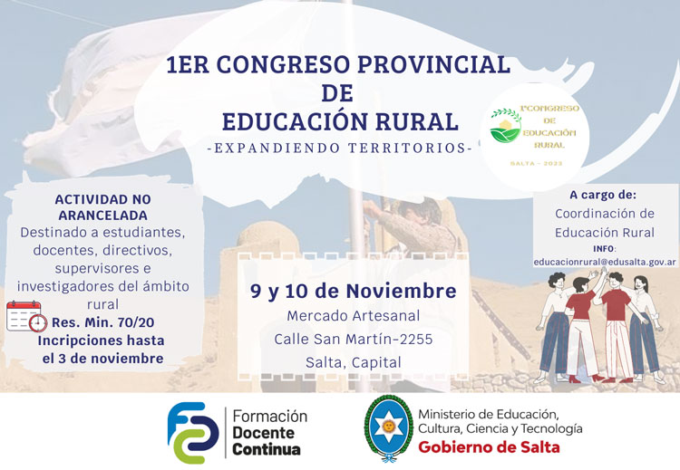 Imagen Inscripciones abiertas para el primer Congreso Provincial de Educación Rural