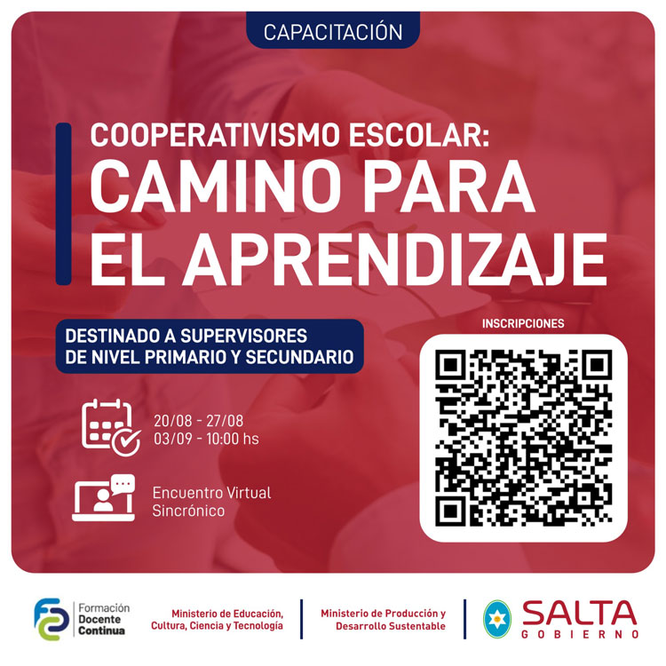 Imagen: Supervisores de primaria y secundaria podrán capacitarse en cooperativismo escolar