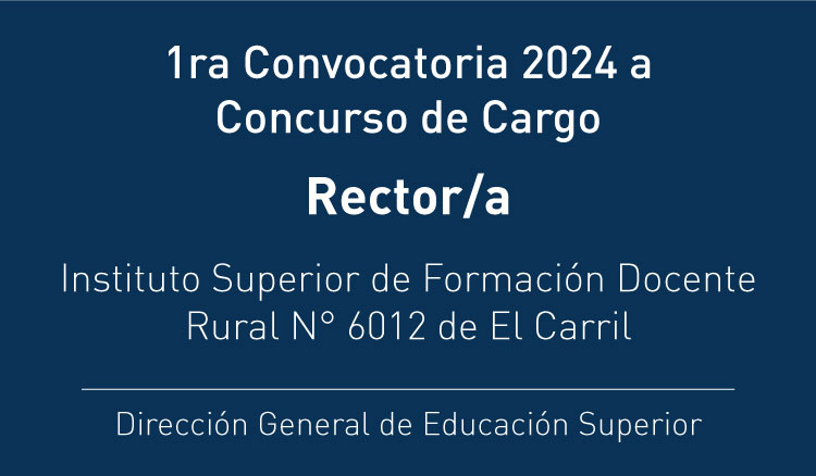 Imagen: Primera Convocatoria 2024 a Concurso de Cargo de Rector/a