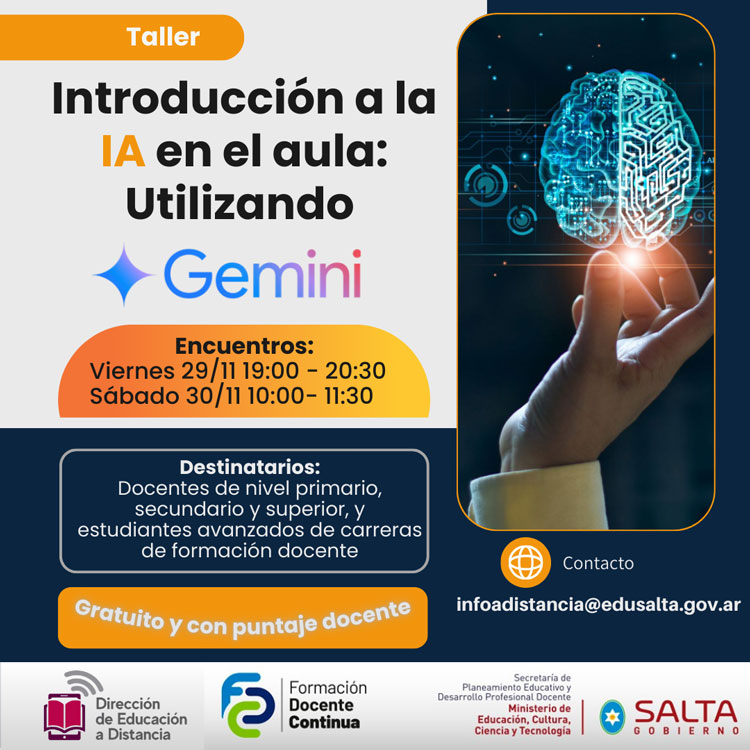 Imagen Taller: Introducción a la inteligencia artificial en el aula