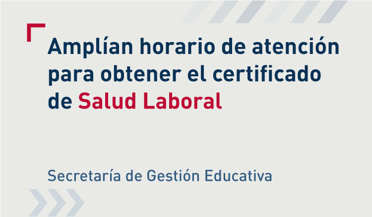 Imagen: Amplían horario de atención para obtener el certificado de Salud Laboral