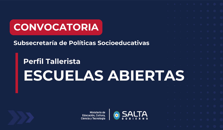 Imagen: Convocatoria para la cobertura de perfil Talleristas