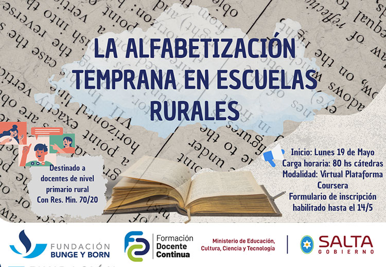 Curso de capacitación docente denominado La alfabetización temprana en escuelas rurales Imagen: Curso de capacitación docente denominado La alfabetización temprana en escuelas rurales