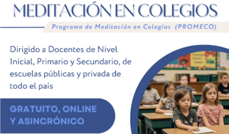 Imagen: Espacio de formación sobre Meditación en Colegios