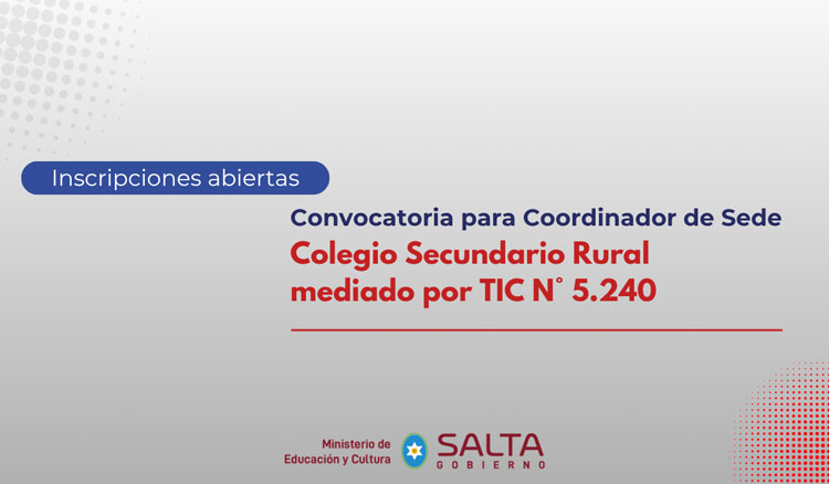 Imagen: Convocatoria para Coordinador de Sede