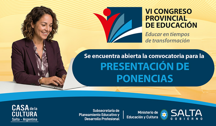 Imagen: Convocatoria abierta para presentar ponencias en el VI Congreso Provincial de Educación de Salta