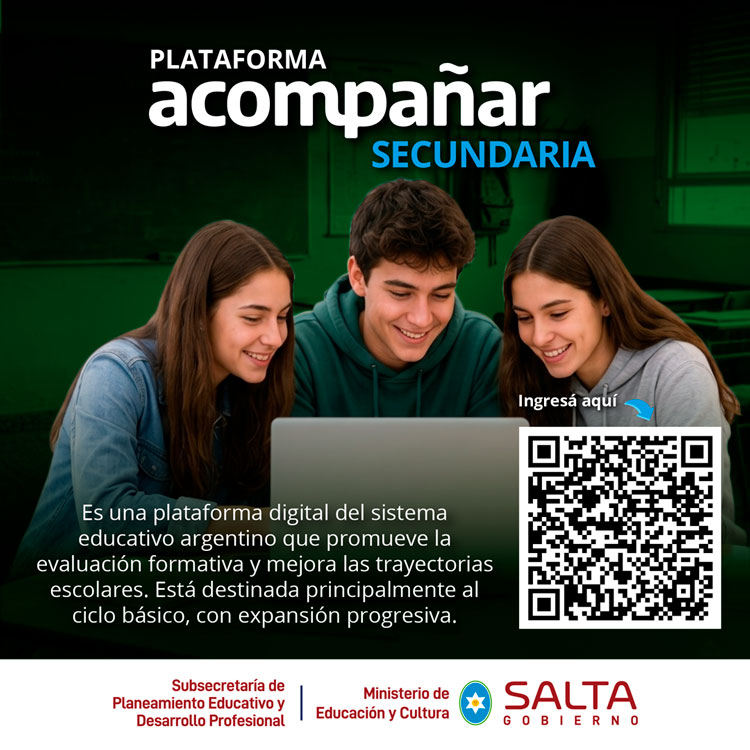 Salta presenta “Acompañar”: una plataforma federal para transformar la evaluación formativa en las escuelas secundarias