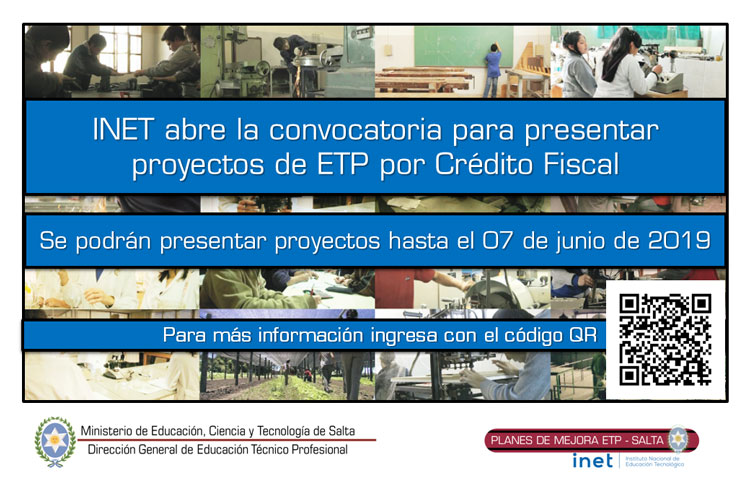 INET abrió la convocatoria para la presentación proyectos de ETP