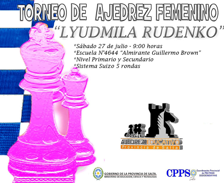 Se realizará el torneo de ajedrez femenino Lyudmila Rudenko