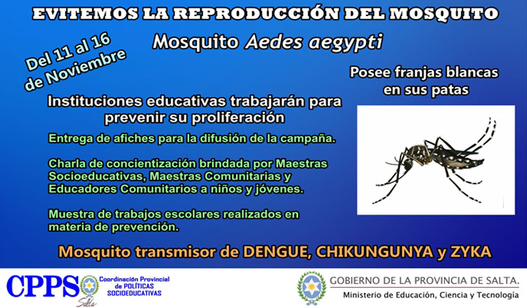 Jornadas de prevención contra el dengue, zika y chikungunya