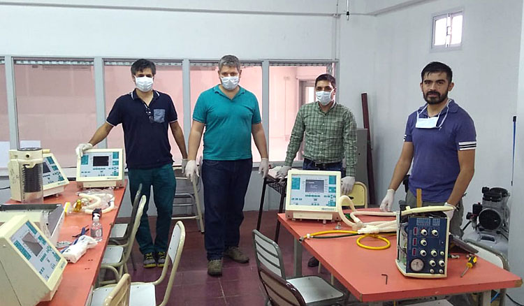 En Ufidet reparan respiradores para hospitales del interior
