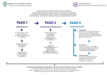 Flujograma Protocolo de intervención ante situaciónes de Maltrato Infantil, Abuso Sexual y Violencia de Género
