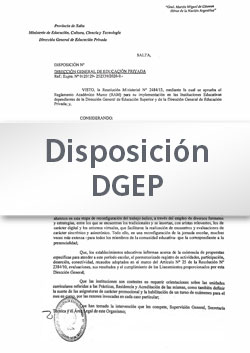 Disposición DGEP Nº 100